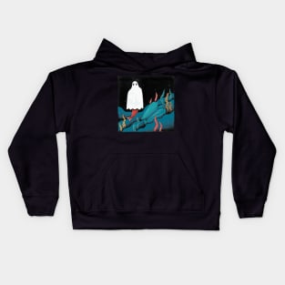 mermaid ghost Kids Hoodie